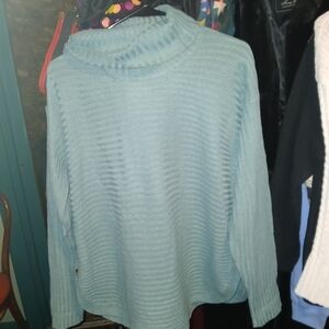 Jason Maxwell Sky Blue Cowl Neck Sweater